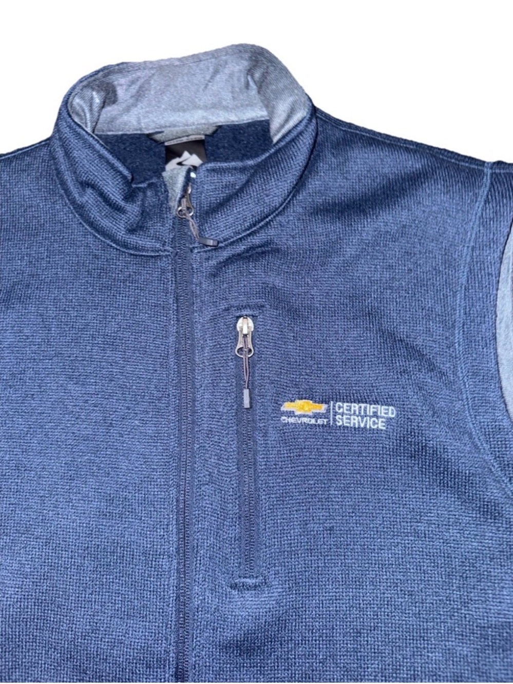 Chevrolet Employee Storm Creek Vest Mens Large Blue 1/4 Zip Softshell Pullover